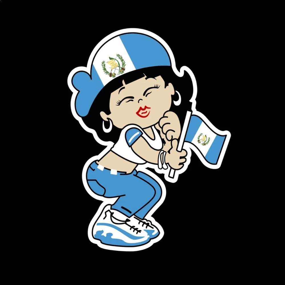 Guatemala Lady Decal chapina flag Decal guatemalan Girl Vinyl Sticker guatemalte